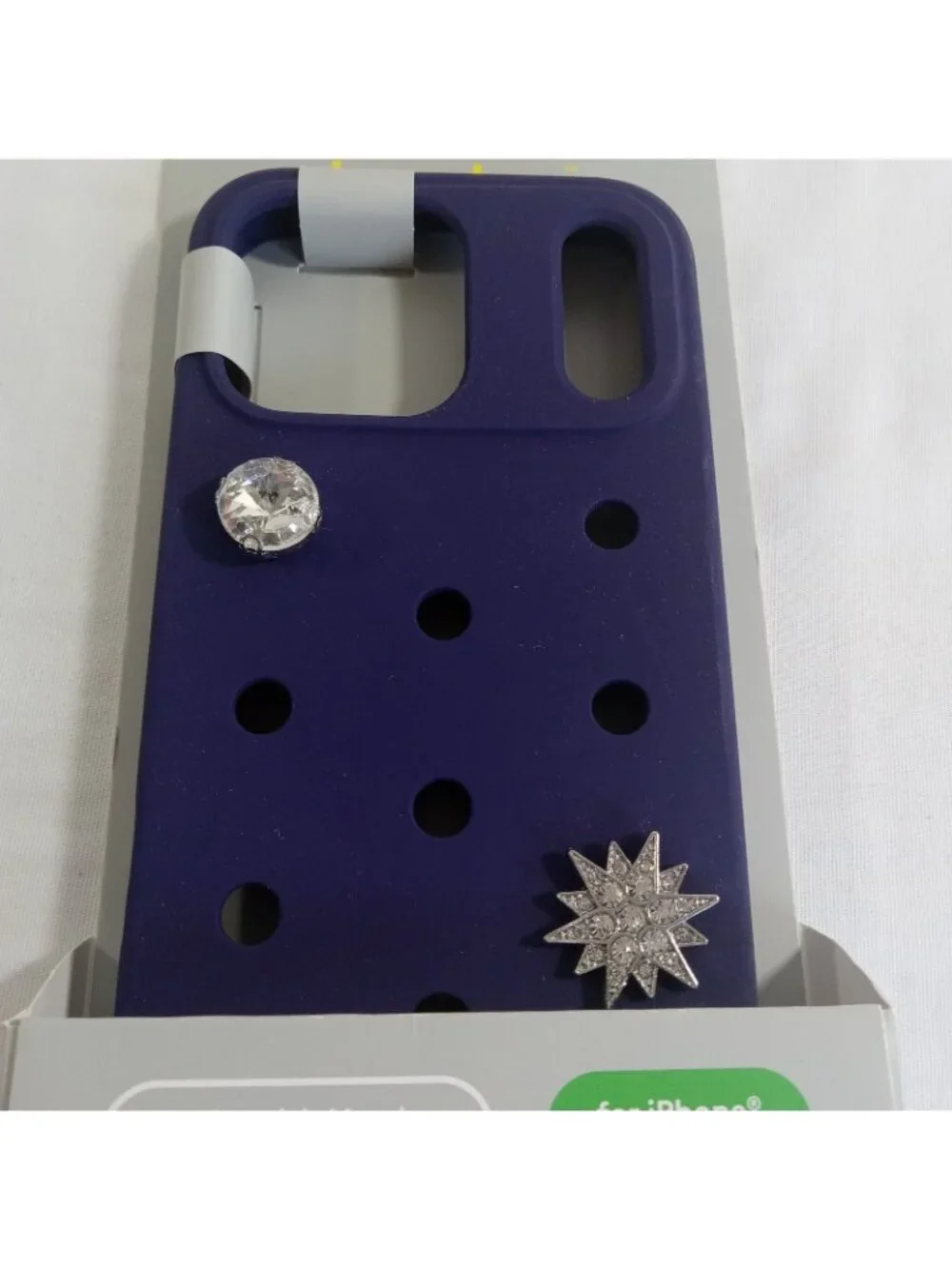 Heyday iPhone 17 Pro Max Pop-In Silicone Case Dark Blue & 2 Packs Tech Charms